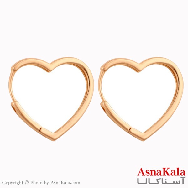 گوشواره زنانه حلقه ای قلب برند ژوپینگ کد GSH1585W - آسنا کالا
