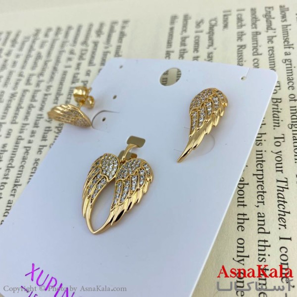 نیم ست زنانه مدل بال طلایی  برند ژوپینگ کد NIM1407W - آسنا کالا