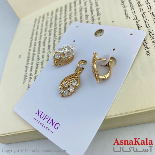 نیم ست زنانه مدل برگ طلایی  برند ژوپینگ کد NIM1411W - اسنا کالا