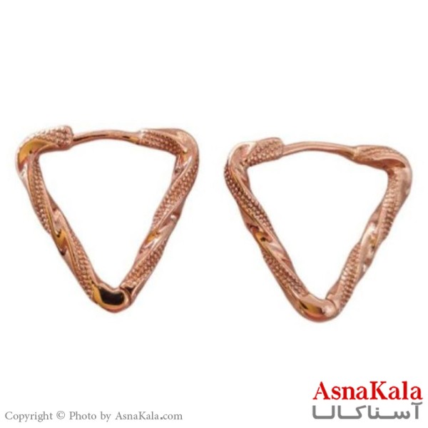 گوشواره زنانه ژوپینگ مدل مثلثی مارپیچ کد GSH15100W - اسنا کالا