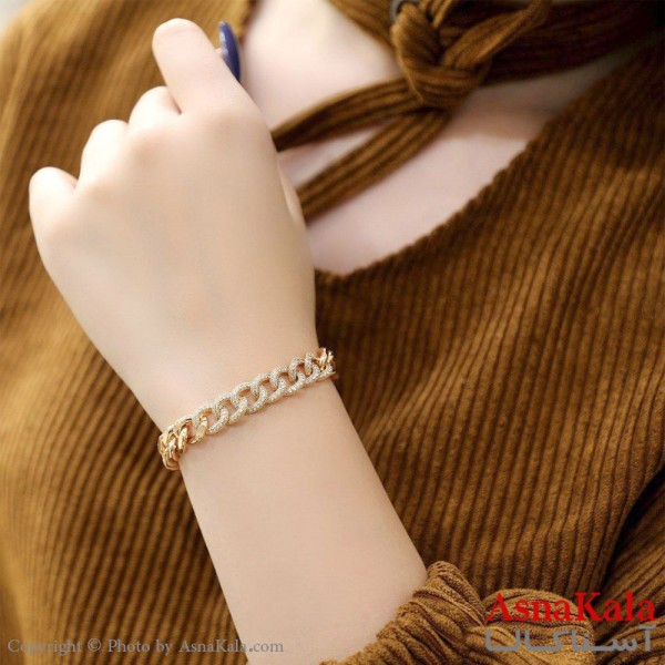 دستبند کارتیر نگین دار زنانه برند ژوپینگ کد DSB1817W - آسنا کالا