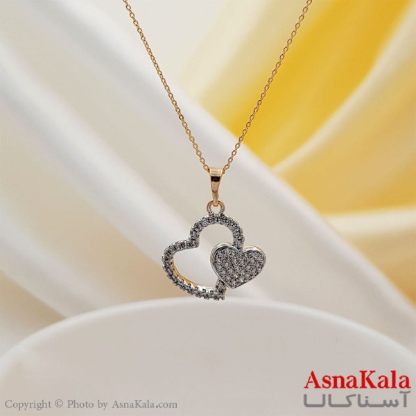 گردنبند زنانه ژوپینگ مدل قلب کد GNB1678W -آسناکالا