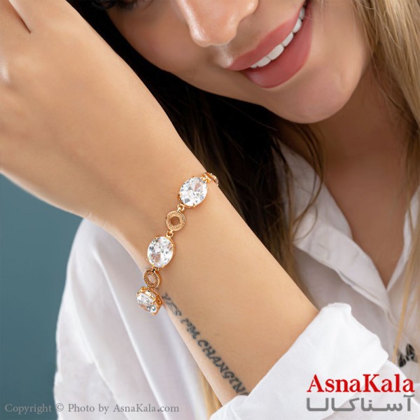 دستبند زنانه برند ام اند ال ژوپینگ کد DSB1853W - آسناکالا