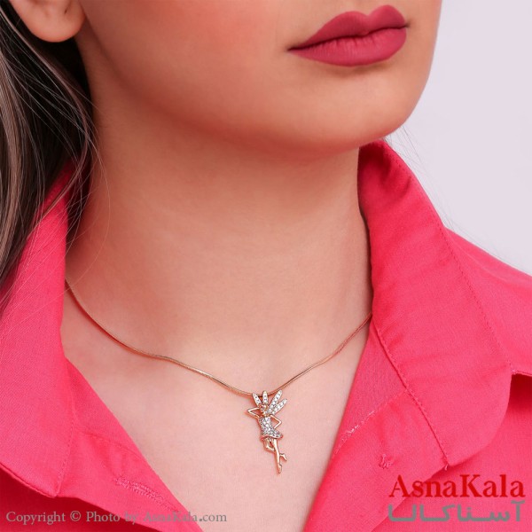 آویز گردنبند زنانه ژوپینگ مدل فرشته کد GNB1631W - اسنا کالا
