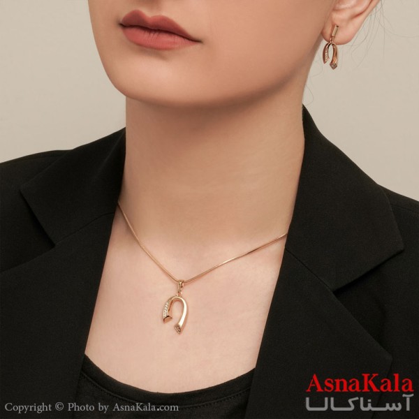 نیم ست زنانه مدل نگارا طلایی  برند ژوپینگ کد NIM1405W - آسنا کالا