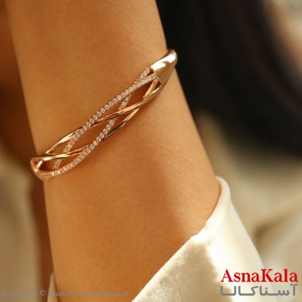 دستبند النگویی زنانه ژوپینگ کد DSB1856W - آسنا کالا