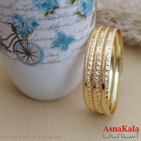 النگوی زنانه طلاروس سایز 6میل کد DSB1867W - آسناکالا