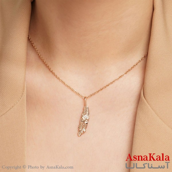گردنبند مدل برگ شوپینگ Xuping Necklace کد GNB16152W -آسناکالا
