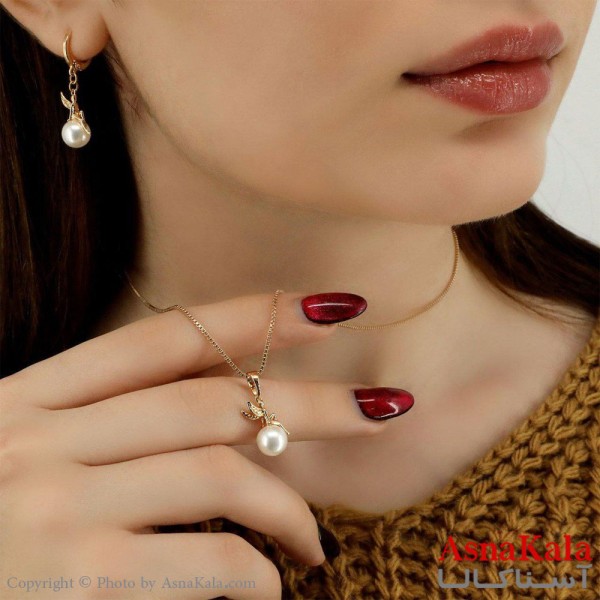 نیم ست فرشته و مروارید شوپینگ XUPING Pearl & Angel کد NIM1450W - آسناکالا