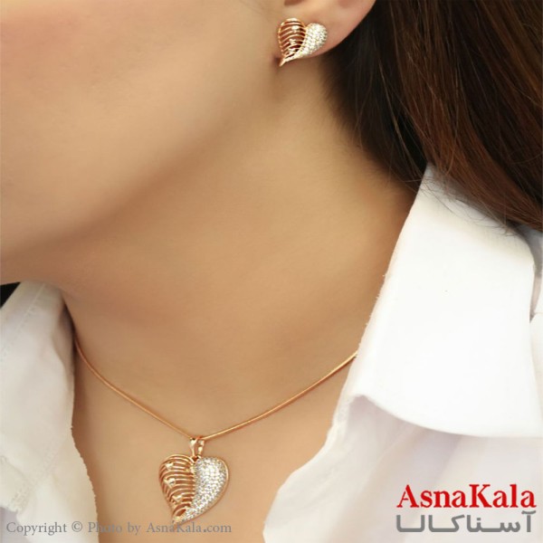 نیم ست قلب شوپینگ XUPING Heart کد NIM1451W - آسناکالا