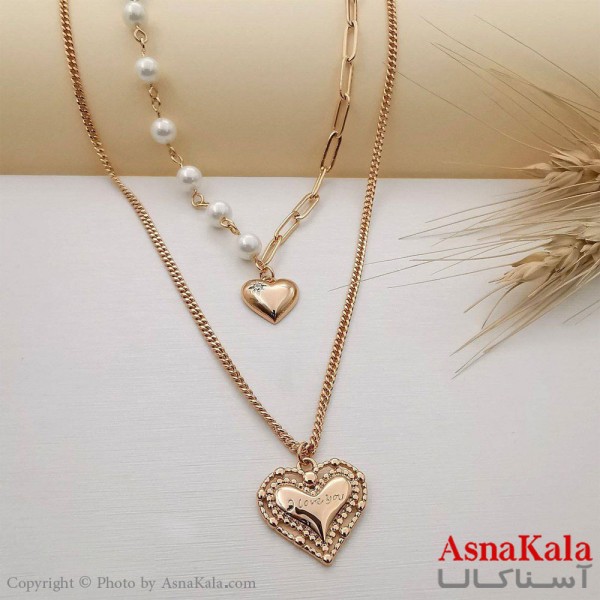 گردنبند قلب و مروارید ژوپینگ Xuping Necklace Pearl & Heart کد GNB16169W