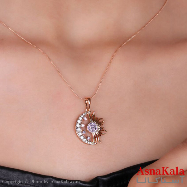 گردنبند ژوپینگ طرح ماه و خورشید Xuping Necklace Sun And Moon کد GNB16199W