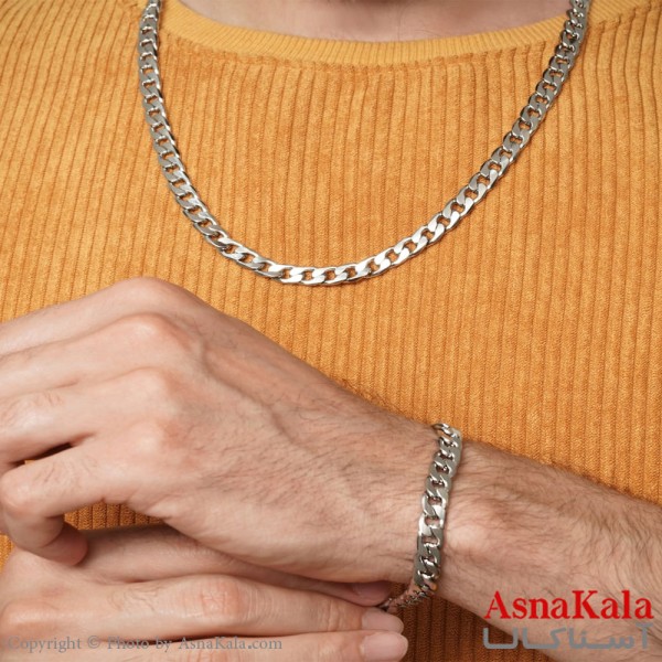 ست گردنبند و دستبند کارتیر مردانه کد NIM1467W