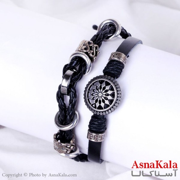 دستبند چرم مردانه Men Bracelet کد DSB18119W