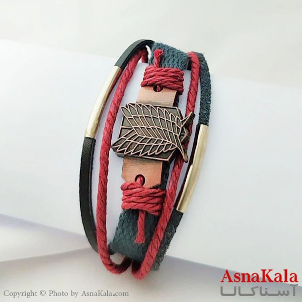 دستبند چرمی مردانه Bracelet کد DSB18130W