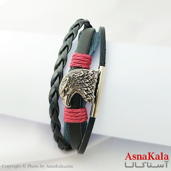 دستبند چرمی مردانه طرح عقاب Bracelet کد DSB18142W