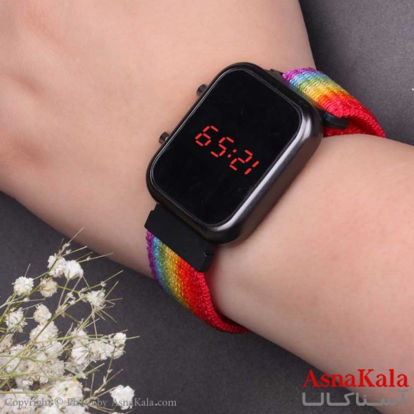 ساعت مچی دیجیتال زنانه بند برزنتی DIGITAL WATCH کد WTCH1112W