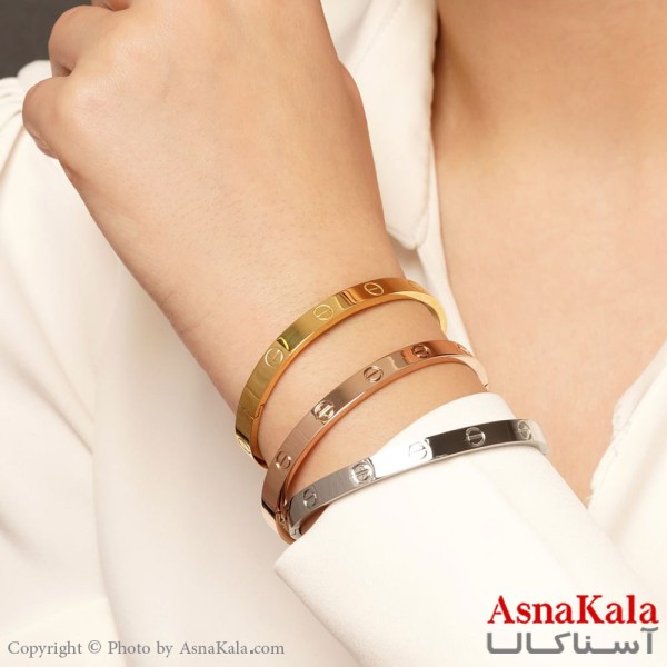 دستبند کارتیر زنانه Women Cartier Steel Bracelet کد DSB18151W