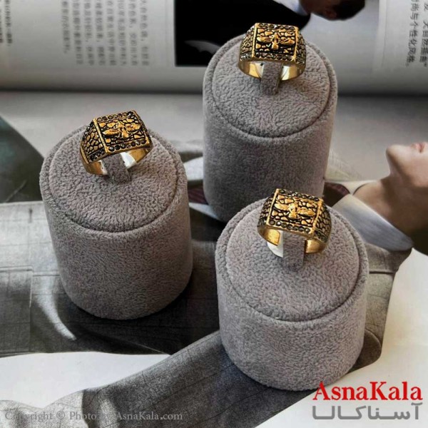انگشتر طلاروس مردانه مدل فروهر Talarus Farvahar Ring Men کد ANG1988W