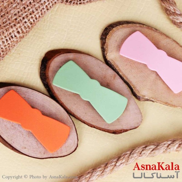 گیره مو تق تقی کارتی مدل پاپیون سایز 5.5 در 1.7 سانت کد HAIR1375W