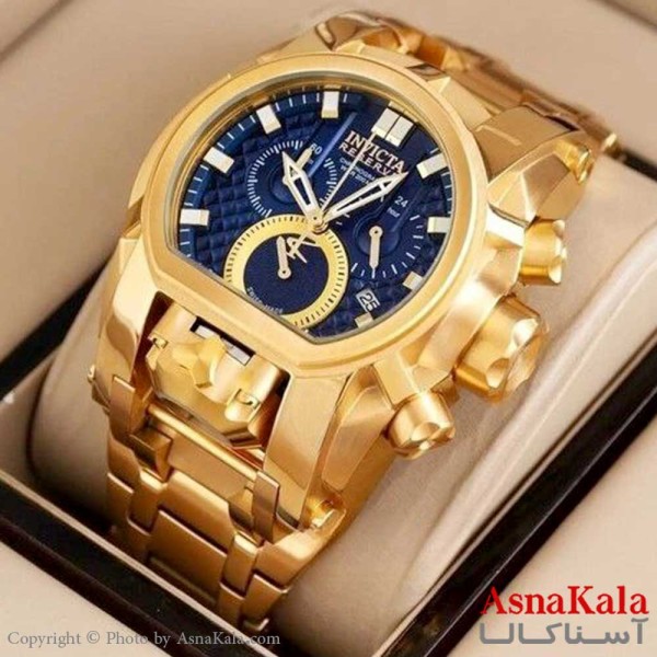ساعت اینویکتا دارای ۳ موتور کرنوگراف،موتور میوتای ژاپن،2زمانه اصلی برای آقایان کد WTCH1156W