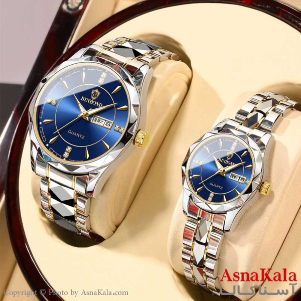 ساعت ست زنانه و مردانه بین باند شب نما، ضدآب و موتورکوارتز کد WTCH1161W