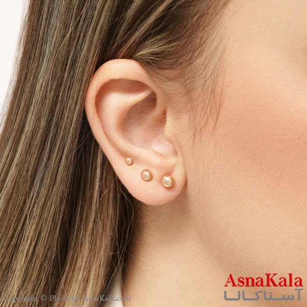 گوشواره گوی میخی زنانه استیل 316 سه جفت کد GSH15231W