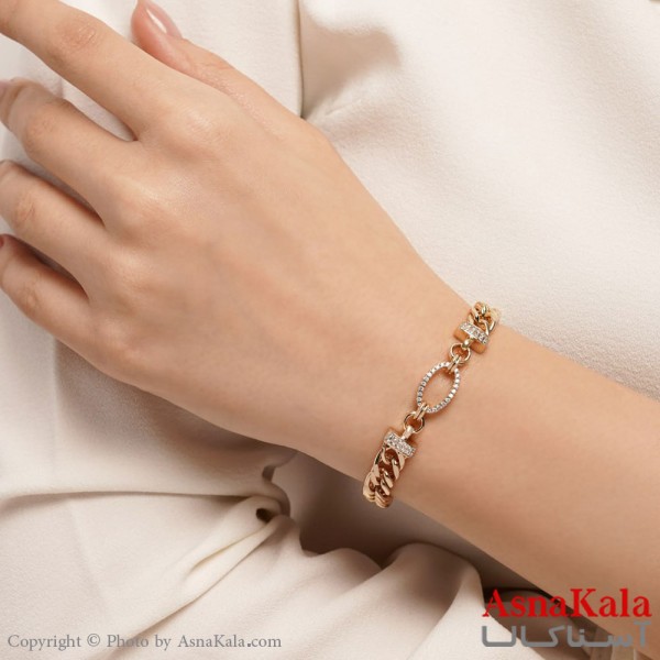 دستبند ژوپینگ مدل کارتیر طرحدار نگیندار کد DSB18206W