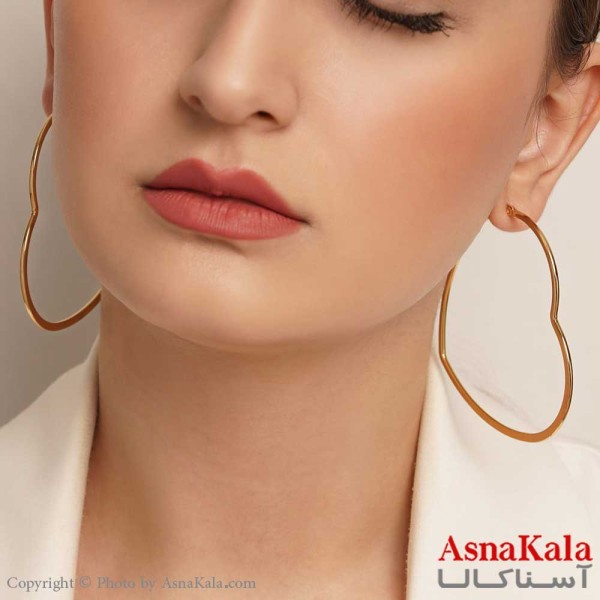 گوشواره قلب بزرگ زنانه استیل 316  کد GSH15247W