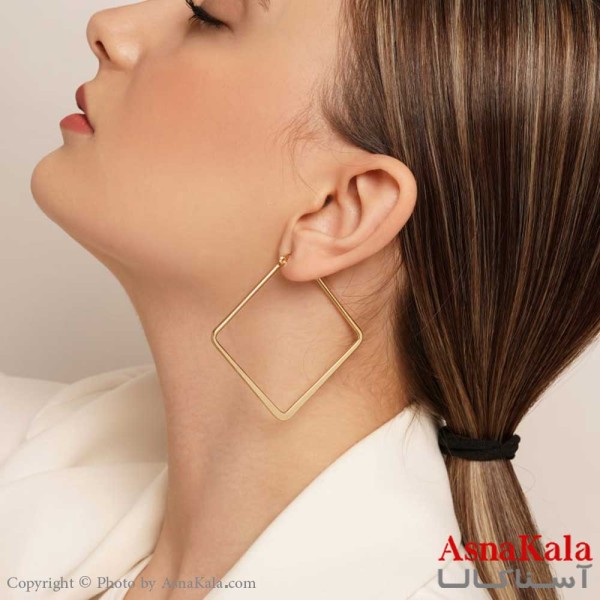 گوشواره مربع زنانه استیل 316  کد GSH15250W