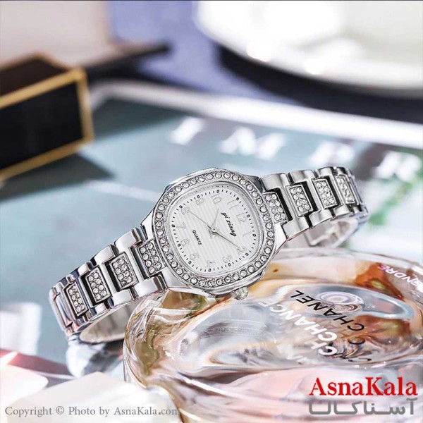 ساعت مچی عقربه ای زنانه دلوین نگین دار مجلسی  کد WTCH1172W