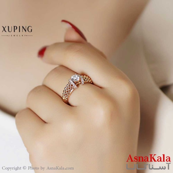 انگشتر ژوپینگ مدل تک نگین کد ANG19107W