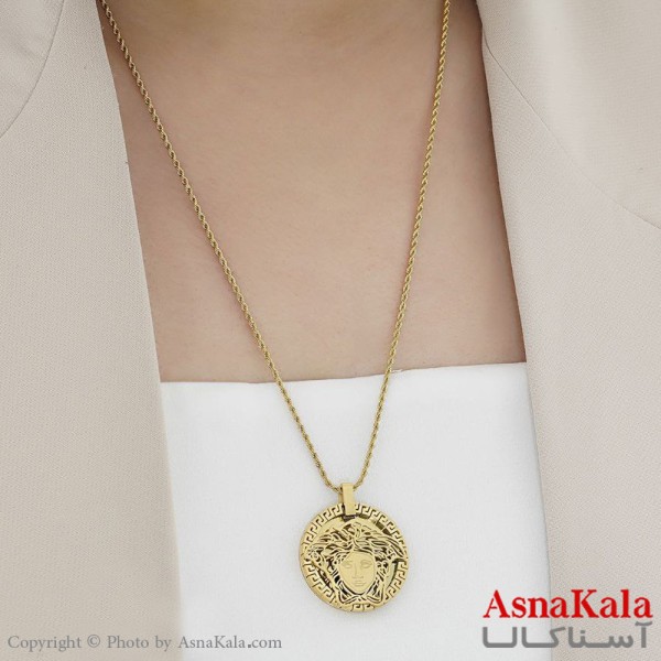 گردنبند ورساچه زنانه استیل طلایی کد GNB16257W
