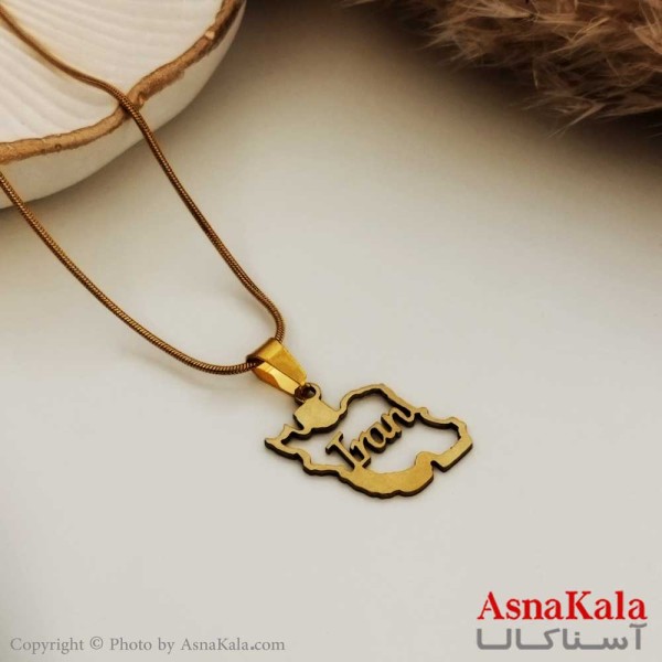 گردنبند ایران استیل طلایی کد GNB16261W
