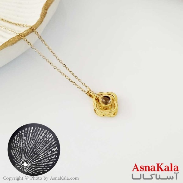 گردنبند تلسکوپی دوستت دارم به صد زبان دنیا طرح بال کد GNB16317W