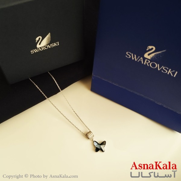 گردنبند سواروسکی اورجینال مدل پروانه به همراه کارت گارانتی و جعبه سواروفسکی کد GNB16323W