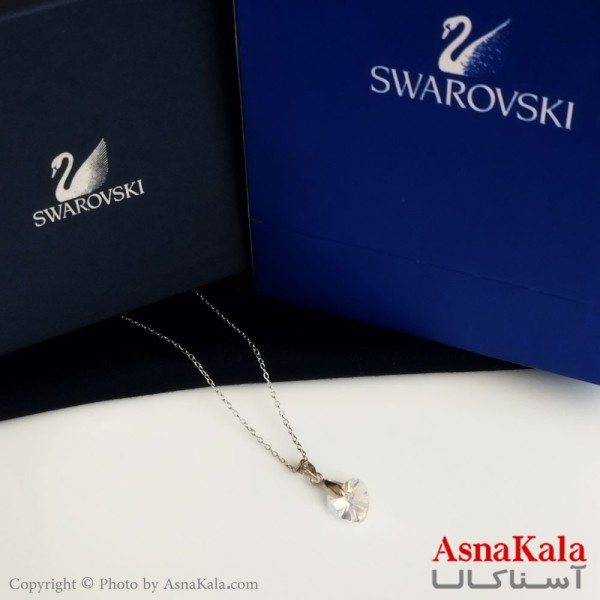 گردنبند سواروسکی اورجینال مدل قلب به همراه کارت گارانتی و جعبه سواروفسکی کد GNB16324W