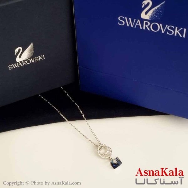 گردنبند سواروسکی اورجینال مدل نگیندار به همراه کارت گارانتی و جعبه سواروفسکی کد GNB16327W