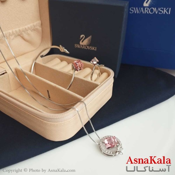 ست دستبند و انگشتر و گردنبند سواروسکی اورجینال مدل پروانه به همراه کارت گارانتی کد NIM14134W