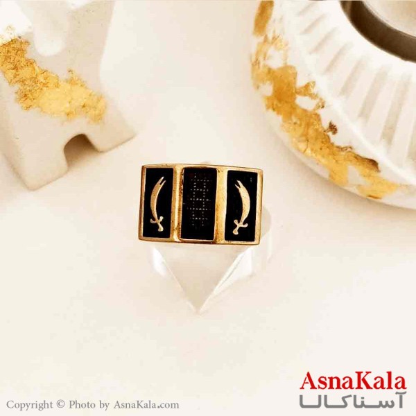 انگشتر طلاروس مردانه مدل شمشیر ذوالفقار کد ANG19142W