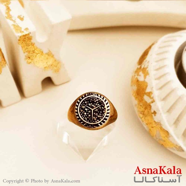 انگشتر طلاروس مردانه مدل بنز کد ANG19131W