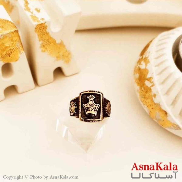 انگشتر طلاروس مردانه مدل تاج کد ANG19127W