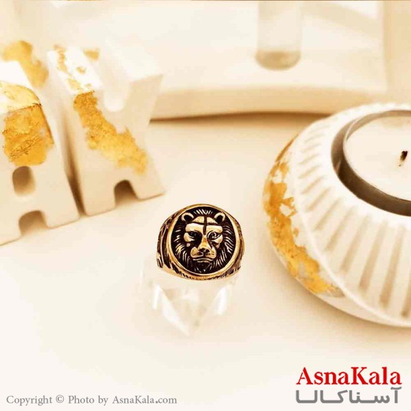 انگشتر طلاروس مردانه مدل شیر کد ANG19116W