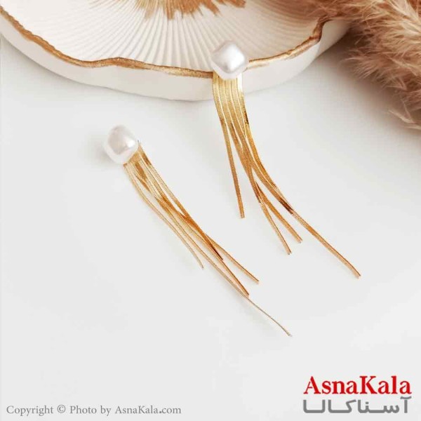 گوشواره مروارید زنانه استیل مدل ماری  کد GSH15342W