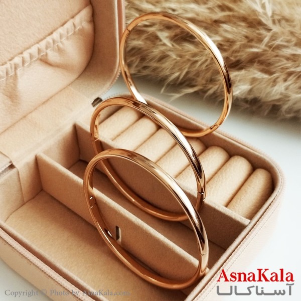 النگو ژوپینگ مدل آینه ای رنگ طلایی کد DSB18243W