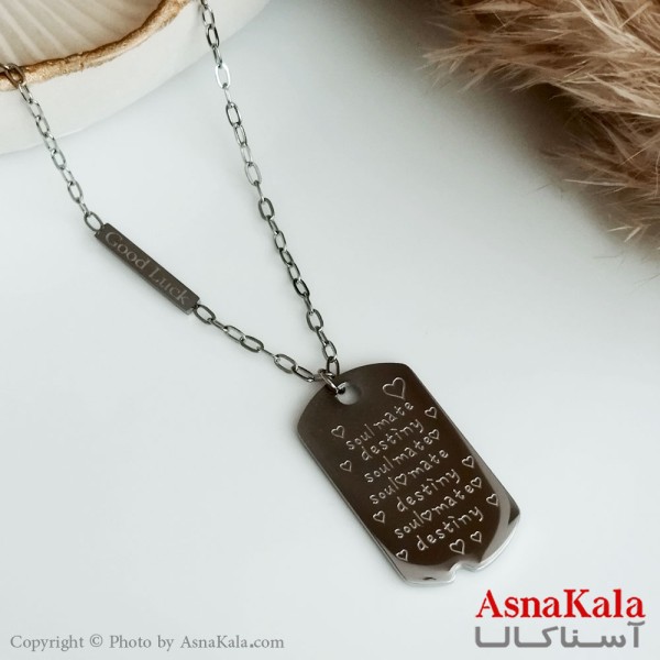گردنبند عاشقانه نیمه گمشده سرنوشت استیل طلایی کد GNB16352W