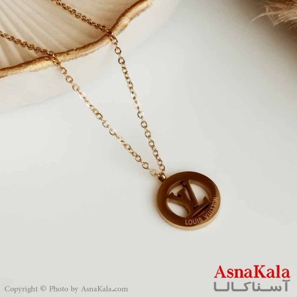 گردنبند  زنانه  لویس ویتون  استیل طلایی کد GNB16409W