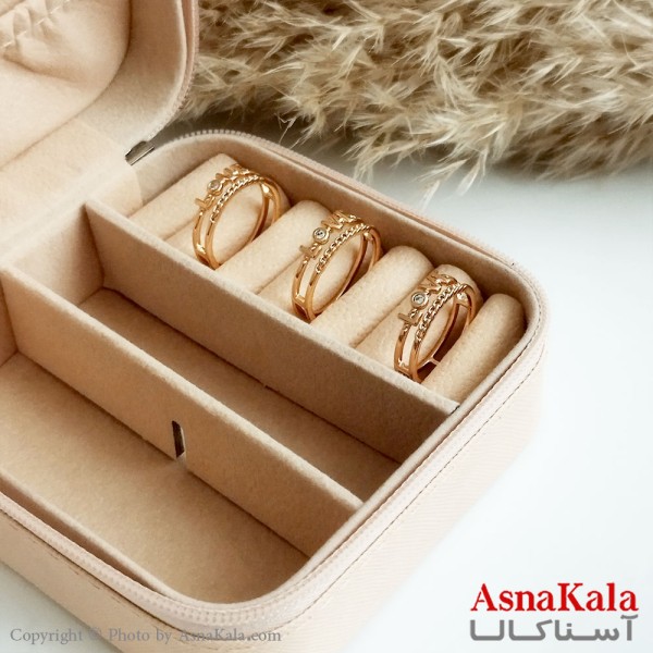 انگشتر ژوپینگ اصلی با آبکاری طلا دخترانه مدل دولاین LOVE کد ANG19204W