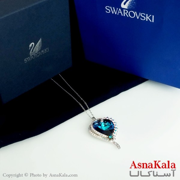 گردنبند سواروسکی اورجینال مدل قلب جواهری به همراه کارت گارانتی و جعبه سوارفسکی کد GNB16426W