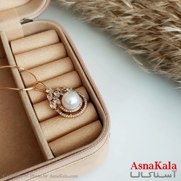 گردنبند مروارید ژوپینگ اصل زنانه رنگ طلایی کد GNB16433W